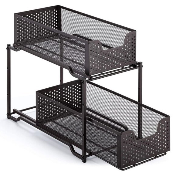 Other - Stackable 2-Tier Cabinet Organizer with Sliding